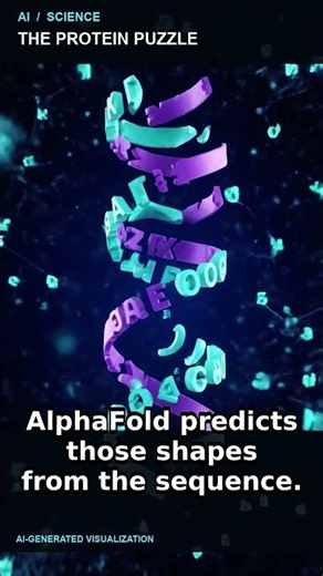 AI Predicts Protein Shapes | AlphaFold Explained #Shorts