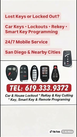 Lost Car Keys? Locksmith in San Diego | Car Key Replacement & Lockout Service