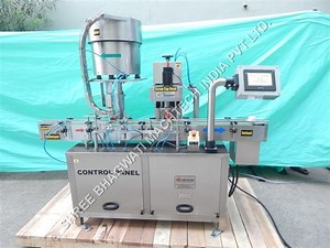 Automatic Linear Capping Machine with cap Elevator - Bhagwati Pharma
