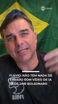 Não tem nada de errado com vídeo de IA de Jair, diz Flávio Bolsonaro | #SBTNews