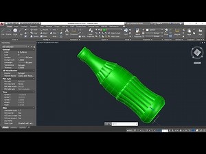 Designing a bottle (Coca-Cola) in auto cad