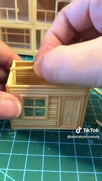 Crafting Miniature Cabin with Toothpicks Episode 1 #miniature #diorama #craft #handcraft #diy #handwork