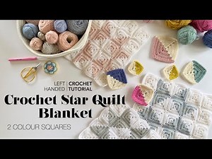 Tutorial | 2 Colour Solid Granny Square (Left Handed)