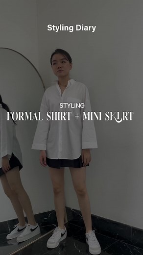 Accessorize White Collared Shirt mini Skirt ✨🥰