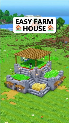 Minecraft Easy Farm House 🏡 #minecraftbuilding
