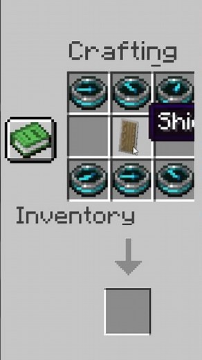 Crafting the Compass Shield in Minecraft! 🤯🛡️ #mcpe #shorts