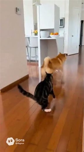 Dog farts on near a cat. Cat gets angry. 😠 #funny