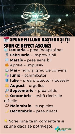 📅 Spune-mi luna nașterii și îți spun ce DEFECT ascunzi! 🤐🌑