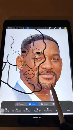 Will Smith's face turning into Handsome SQUIDWARD 😂