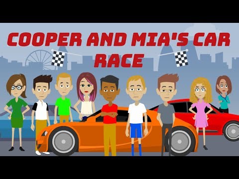 Cooper and Mia's Car Race