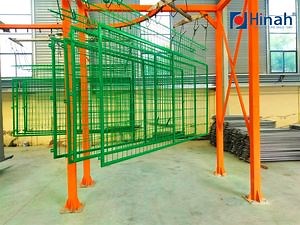 [Hot Item] Protective Net Fence Panel Fluidized Bed Powder DIP Coating Line