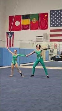 Level 10 MxP, Acrobatic Gymnastics Dynamic routine. Acrobats: Rivers (base) & Julie (Top)