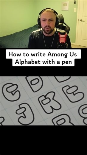 Nolan Haghian on Instagram: "How To Draw Among Us Alphabet!"