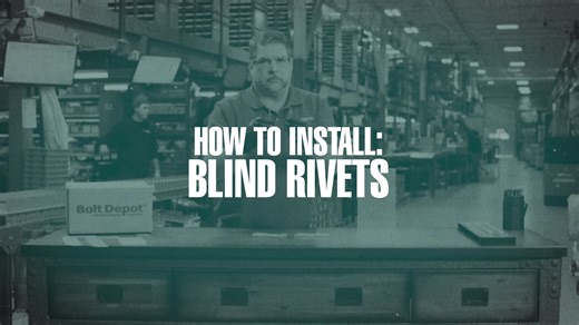 Bolt Depot makes fastener shopping easy. We also make it easy to learn a new DIY skill and use your fasteners correctly. In this tutorial, learn how to install blind rivets with a hands-on demonstration. Blind rivets, also called pop rivets, are used to fasten items together when access to the rear side of the joint is unavailable. They’re available in a variety of sizes and types, including standard, multi-grip, interlock, closed end, and painted varieties. Blind rivets are non-removable. To us