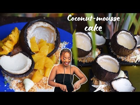 Hyper-realistic coconut mousse cake