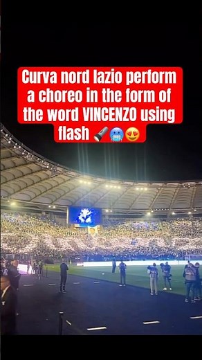 “Emotional Lazio Choreo Tribute 💙 Flash Display Spells ‘Vincenzo’ in Heartfelt Farewell!”