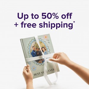 🎁 Enjoy up to 50% off free shipping* for a limited time only. "A wonderful gift for family." - Manya | Mixbook