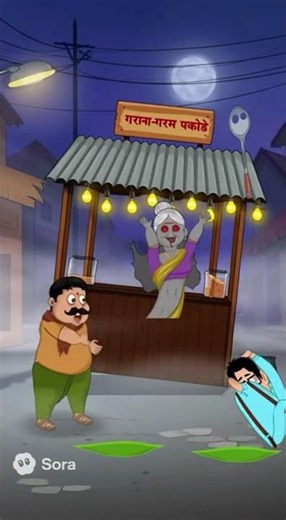 “Bolu Molu Aur Bhootni Ka Pakoda Stall | 2D Horror Comedy Cartoon”