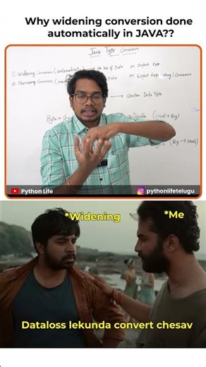 Why Widening Conversion Done Automatically | Java in Telugu