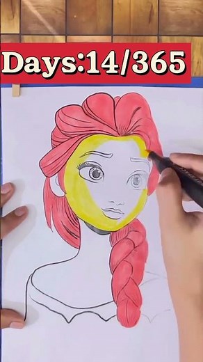 14 drawing of my 365 days challenge 😊 #365dayschallange #drawing #painting #coloring #art