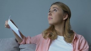 Lady Feeling Exhausted Hear Fanning Paper Stock Footage Video (100% Royalty-free) 1037588738 | Shutterstock