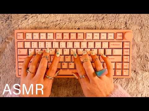 ASMR Clacky Mechanical Keyboard 🌸 KiiBoom (🎧 soft spoken/whisper, clicking keys, reading)