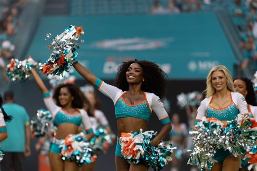 Miami Dolphins Cheerleaders Celebrate Another Victory
