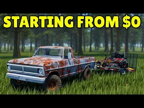 I Started with $0 & Began My Own Lawn Care Business in APM | Roblox American Plains Mudding