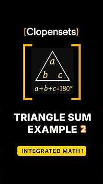 Triangle Sum Theorem | Find the Missing Angle Example 2 #maths#geometry #triangle