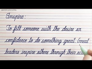 CURSIVE WRITING practice | Neat Handwriting Tutorial in 4 lines note