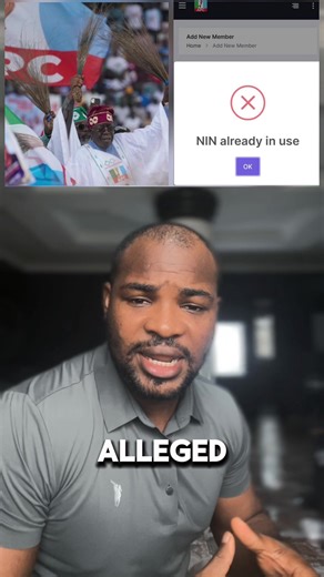 It is alleged that APC are using people’s Nin number harvested through empowerment- to register them as APC party members #fraud #apc #nigeriangovernment