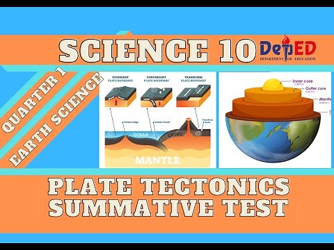 Summative test in Science 10, Quarter 1: Plate tectonics