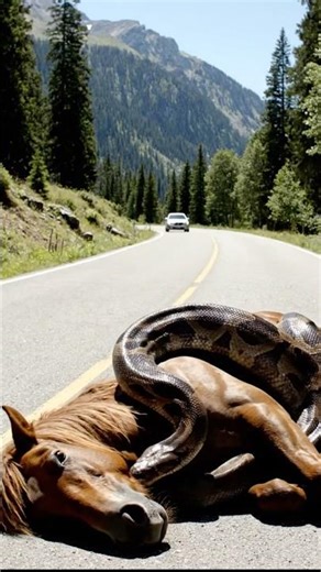 Python Wrapped Around a Horse — Brave Rescuers Save Its Life