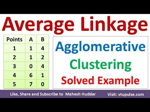 Average Linkage Hierarchical Clustering Agglomerative Clustering Solved Example Vidya Mahesh Huddar
