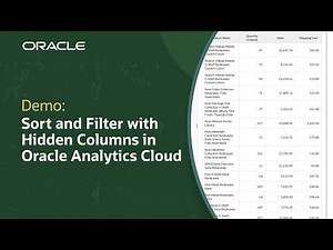 How to Use Hidden Columns in Oracle Analytics Cloud