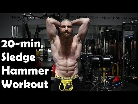 20 min FULL BODY SLEDGEHAMMER WORKOUT | STRONGMAN Training Sledge Hammer Workout FUNctional Fitness
