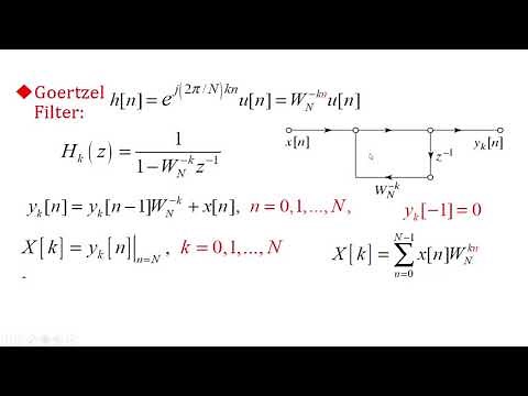 Goertzel and Chirp Transform Algorithms