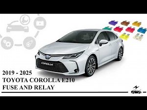 Fuse box diagram Toyota Corolla E210 (2019 - 2025) and relay with assignment and location