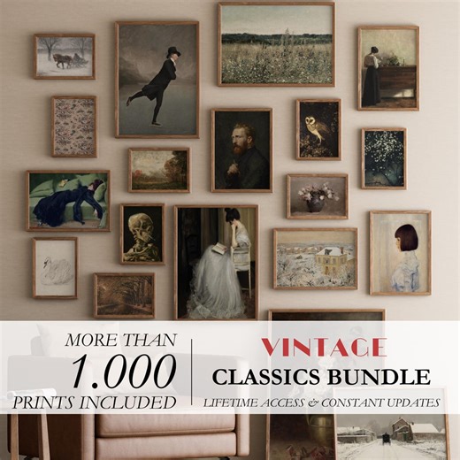 Vintage Wall Art Prints MEGA Bundle - Classic Antique Gallery Set (digital Download) - Etsy