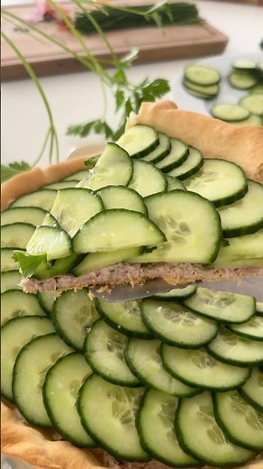 Fresh summer tart ☀️#tart #tuna #easyrecipe