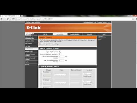 D-Link Router How-To:How to enable Traffic Control on your wireless router