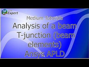 Ansys Tutorial: Analysis of a beam T-junction (beam elements) Ansys APDL #23