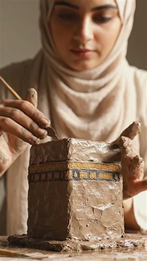Masjid Al Haram miniature Clay art | miniature Kaba Shareef #clayart #masjidalharam #art #craft
