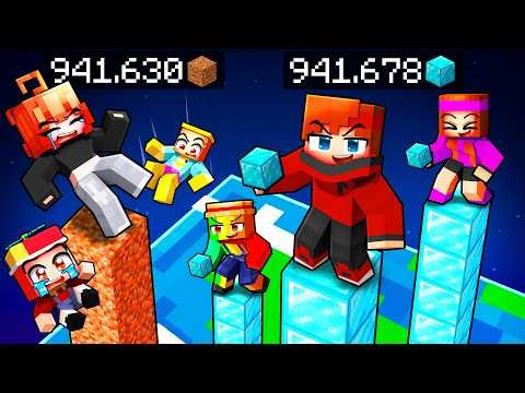 Awariz et Talcado : Famille PAUVRE VS Famille RICHE bataille de TOURS sur Minecraft !