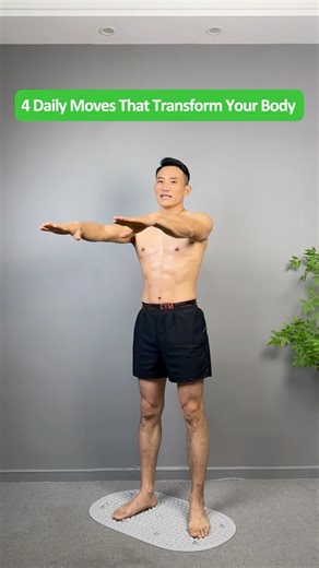 Daily 4 Move Routine That Makes Your Arms Flexible, Shoulders Relaxed, Back Upright & Calves Slim