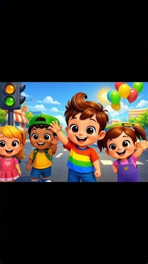 Traffic Light Song 🚦 | Stop Go Kids Rhyme #shorts
