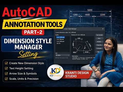 ANNOTATION TOOL PART 2 ( DIMENSION STYLE MANAGER SETTING)