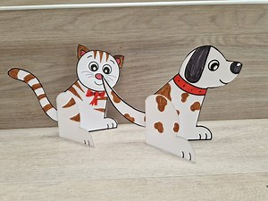 The template is on https://craftingwithreny.com/cs/products/cat-and-dog 🩷. | Paper Magic