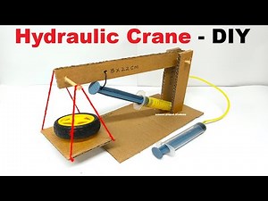 hydraulic crane working model for science project exhibition - diy - science project academy
