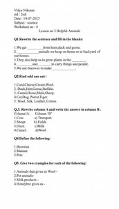 Q1. Rewrite the sentence and fill in the blanks:We get _ from... | Filo